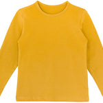 Girls' Basic Crewneck Long Sleeve Cotton T-Shirt  / 5 to 7 Years lilax