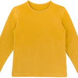 Girls' Basic Crewneck Long Sleeve Cotton T-Shirt  / 5 to 7 Years lilax