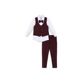 Boys 4-Piece Slim Fit Suit Set