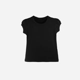 Toddler Cotton Basic Solid Puff Sleeve T-Shirt