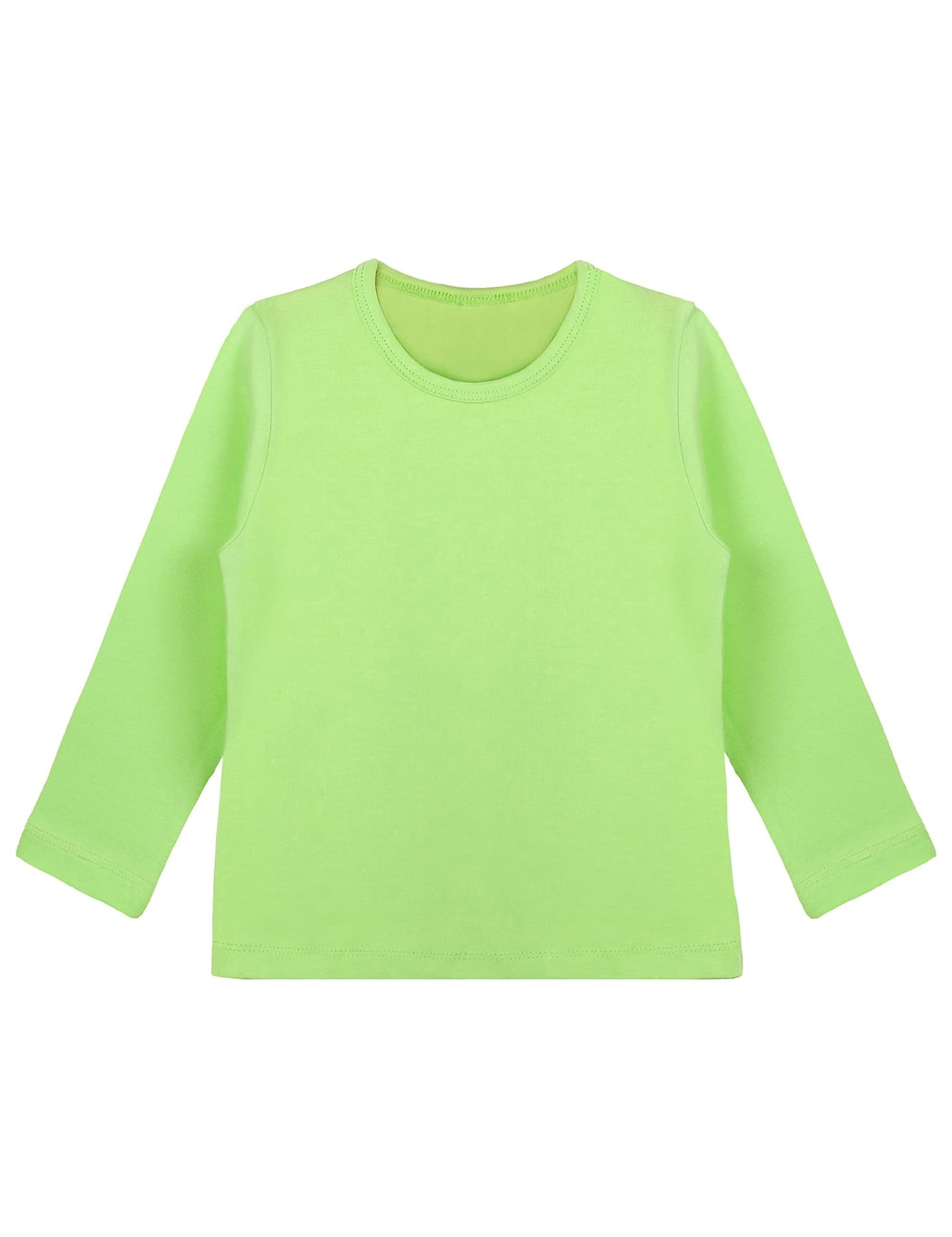 Girls cotton basic solid crewneck t-shirt; best for baby girl clothes & christmas gift ideas