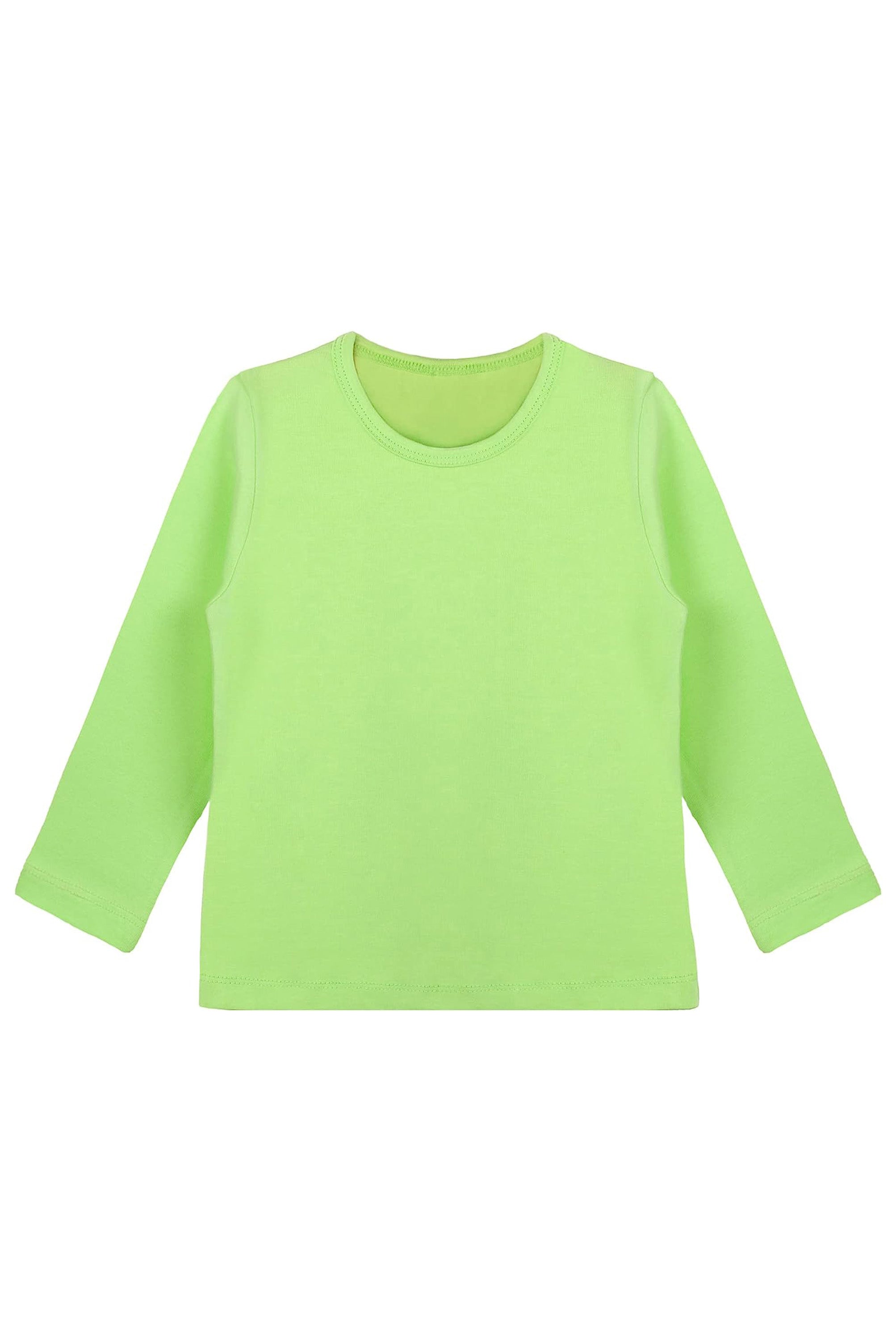 Girls' Basic Crewneck Long Sleeve Cotton T-Shirt / 11-12 Years LILAX