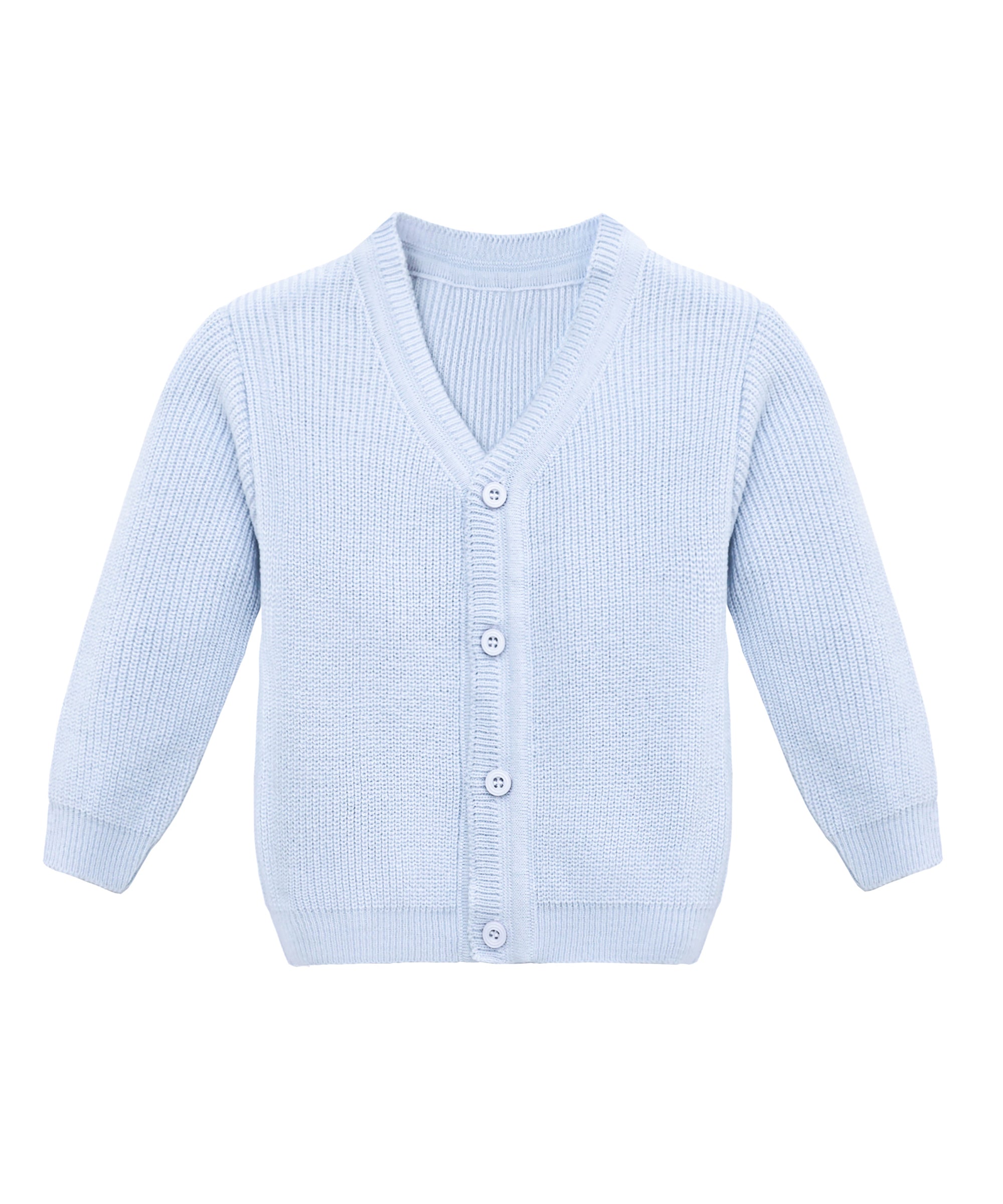 Baby boy ribbed knit v-neck cardigan with four buttons; perfect for baby boy clothes & christmas gift ideas  