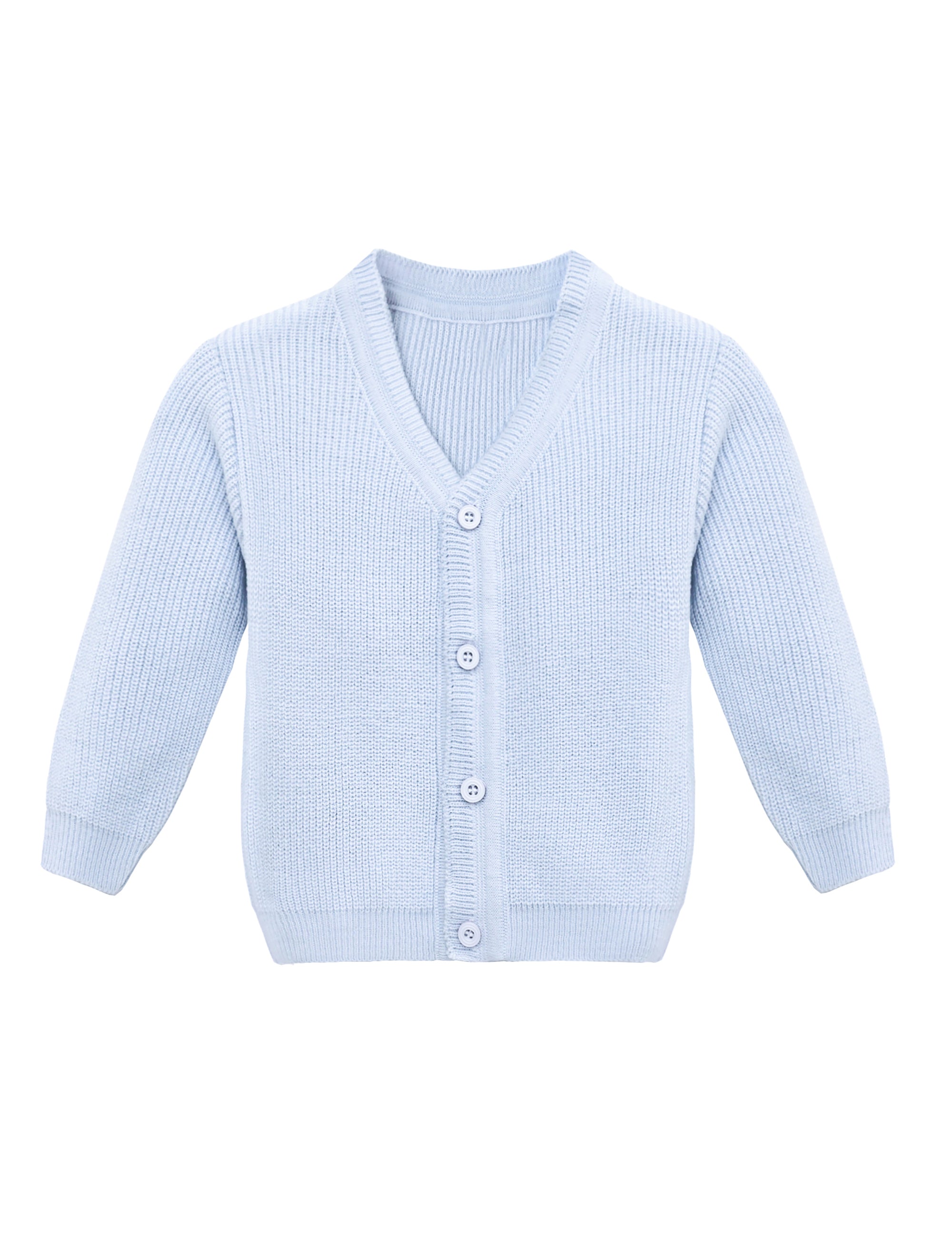 Baby boy ribbed knit v-neck cardigan with four buttons; perfect for baby boy clothes & christmas gift ideas  