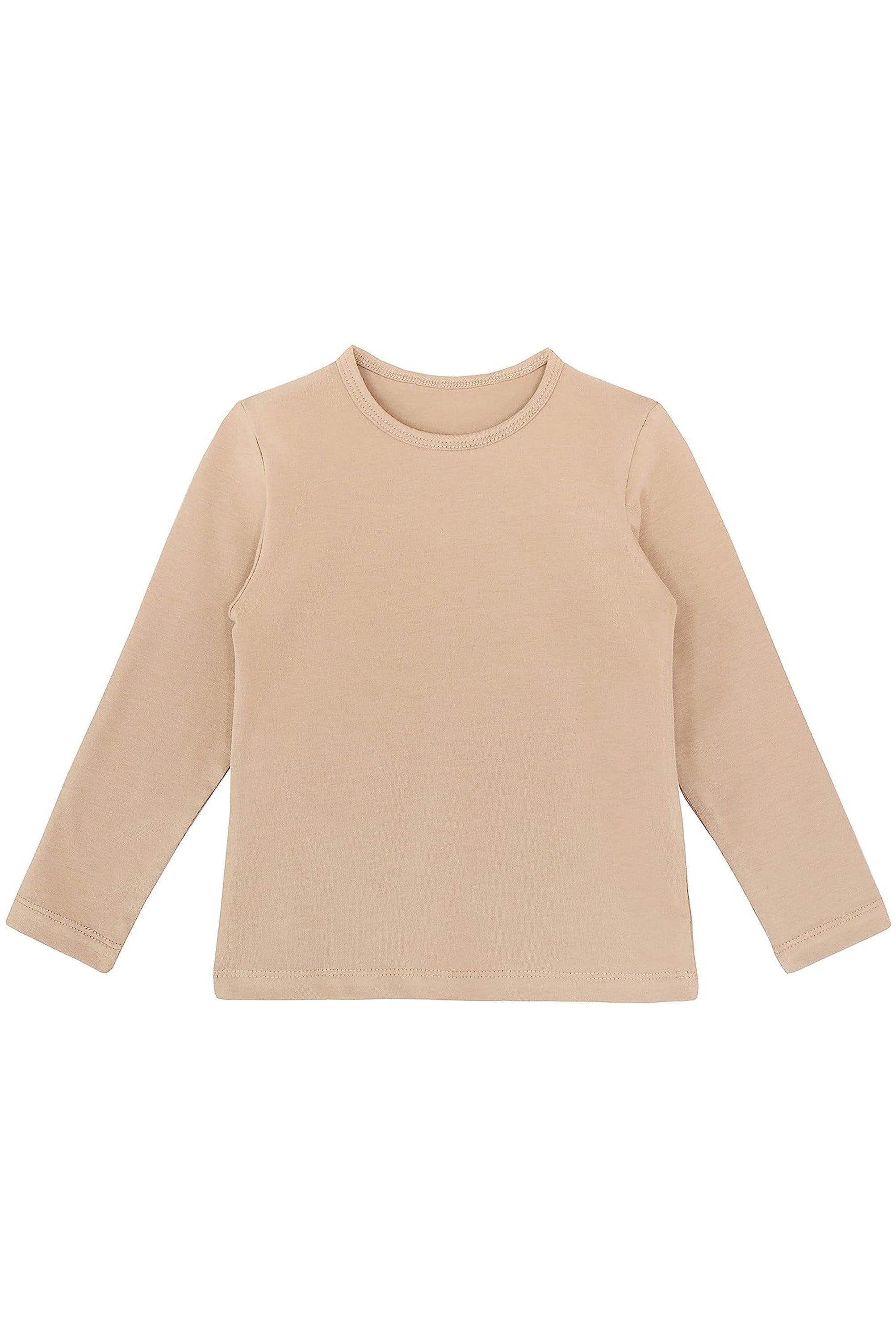 Girls' Basic Crewneck Long Sleeve Cotton T-Shirt / 11-12 Years LILAX