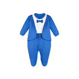 Baby Boy Bow-Tied Tuxedo Footie