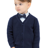 Toddler and Little Boys Cardigan Long Sleeve V-Neck Classic Knit School Sweater