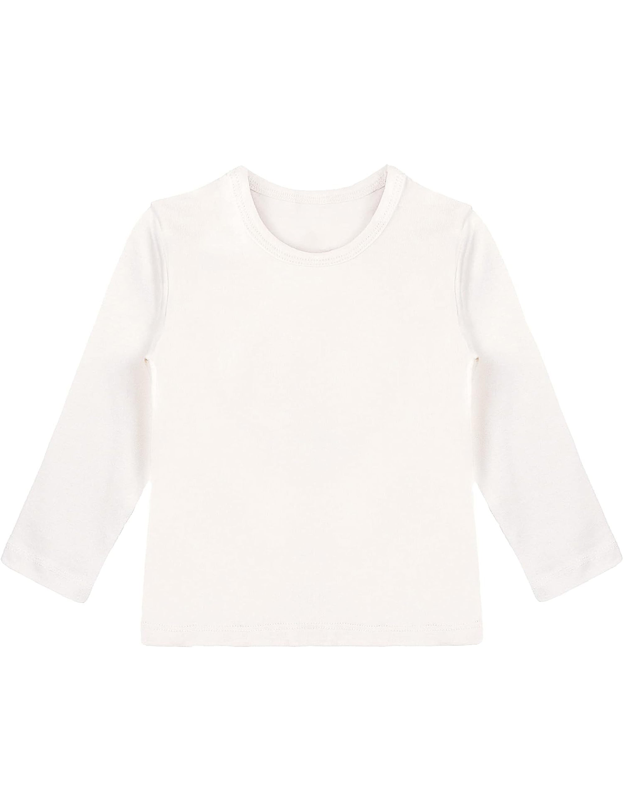 Girls cotton basic solid crewneck t-shirt; best for baby girl clothes & christmas gift ideas