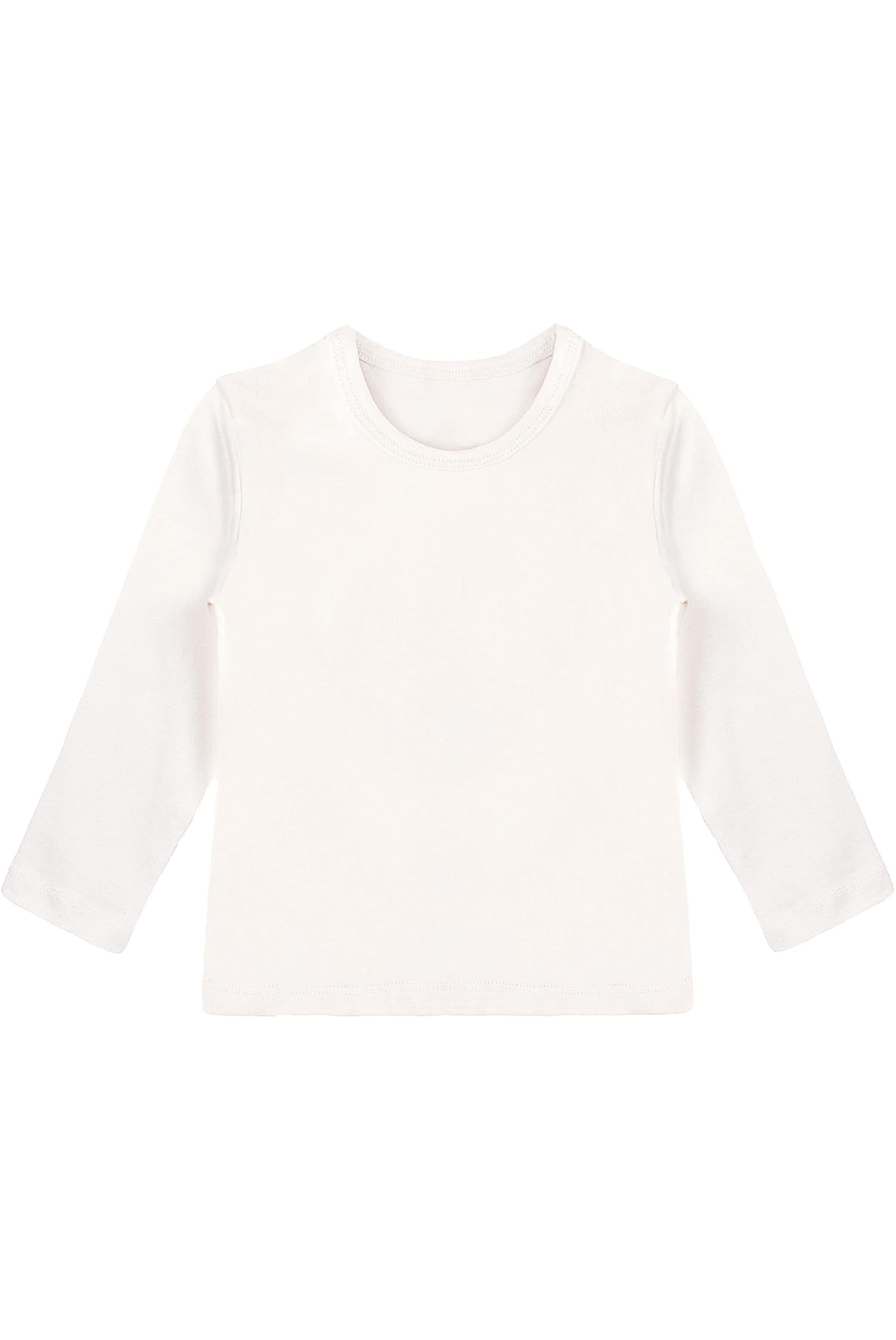 Girls' Basic Crewneck Long Sleeve Cotton T-Shirt / 11-12 Years LILAX