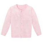 Girls' Classic Knit Cardigan Long Sleeve Button Closure Sweater 2 Years to 12 Years LILAX