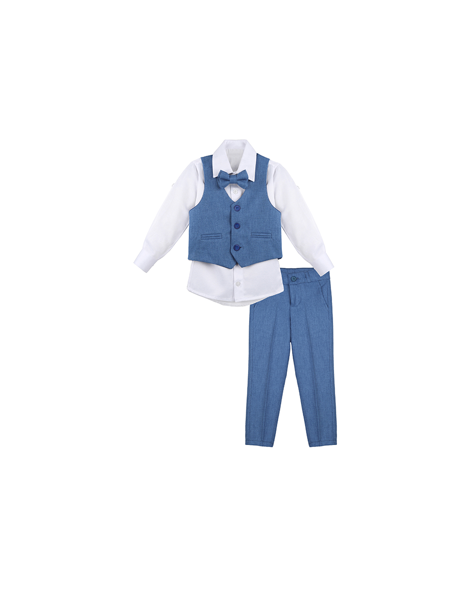 Toddler 4-Piece Textured Formal Suit Set