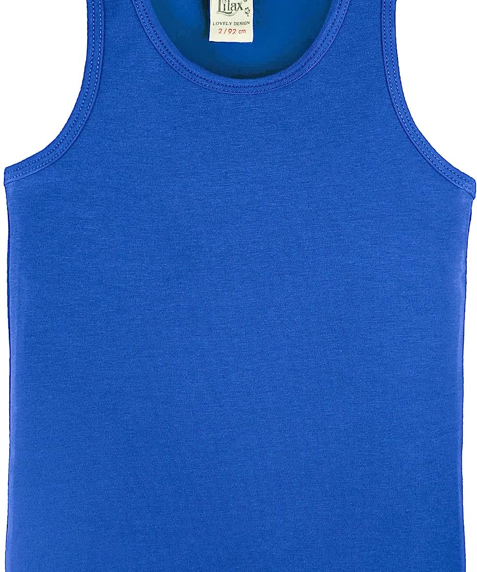 Girls cotton basic solid racerbank tanktop; best for baby girl clothes & christmas gift ideas