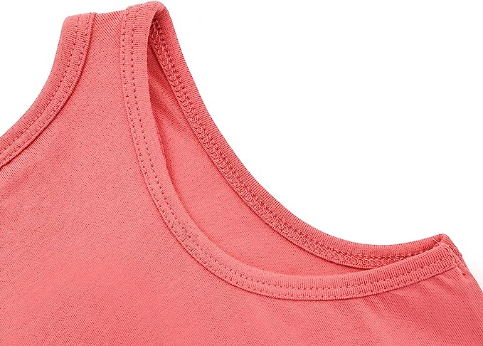 Girls' Soft Solid Cotton Blend Racerback Tank Top / 11-12 Years LILAX