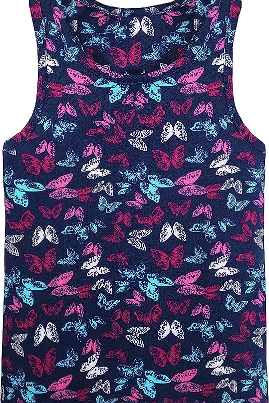 Girls' Soft Solid Cotton Blend Racerback Tank Top / 11-12 Years LILAX