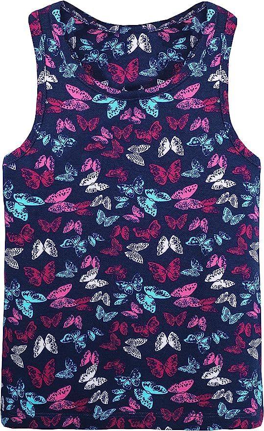 Girls' Soft Solid Cotton Blend Racerback Tank Top / 11-12 Years LILAX