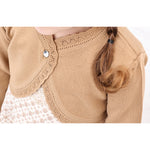 Girls' Bolero Cardigan Shrug Knit Long Sleeve Button Closure LILAX