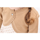 Girls' Bolero Cardigan Shrug Knit Long Sleeve Button Closure LILAX