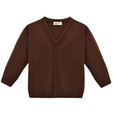 V-Neck Cardigan Sweater for Boys - Featuring Button Closure, Toddler to Youth