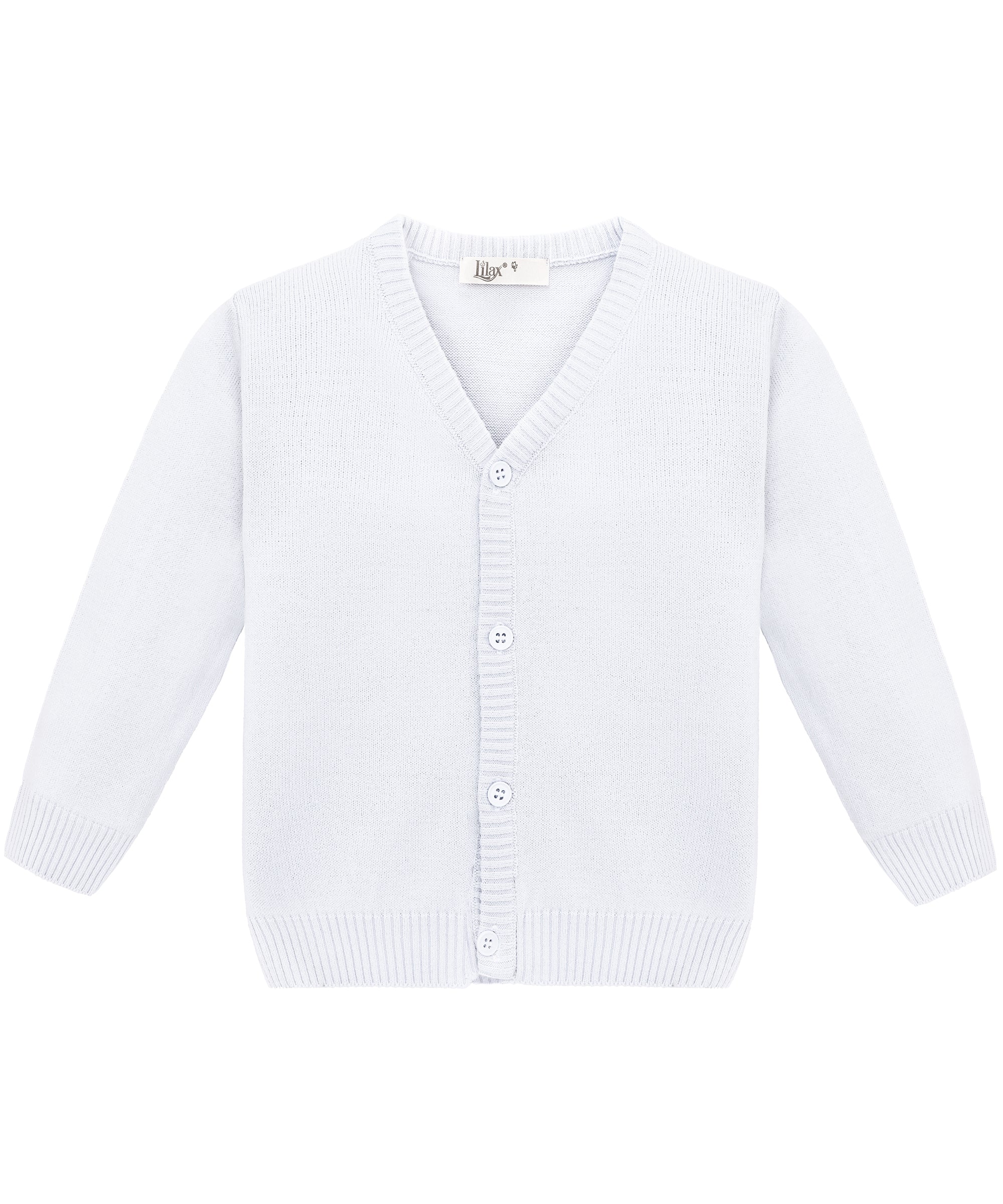 Baby boys v-neck cardigan sweater with ribbed edges; perfect for baby boy clothes & christmas gift ideas  