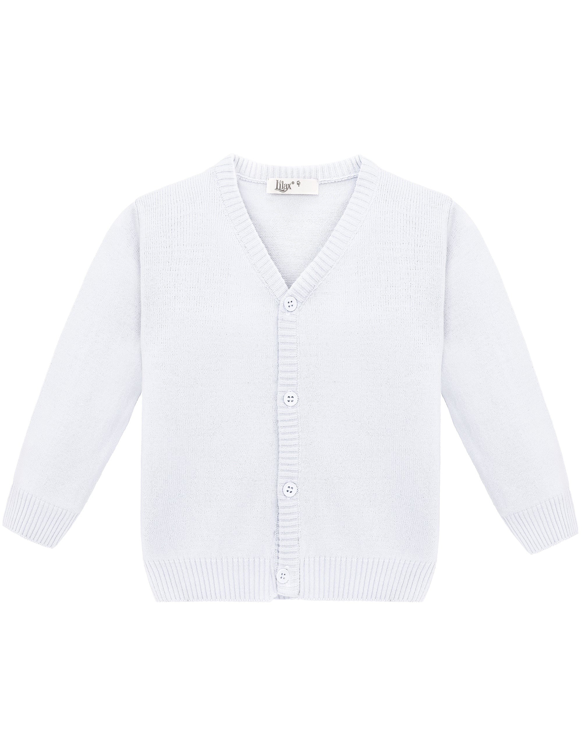 Baby boys v-neck cardigan sweater with ribbed edges; perfect for baby boy clothes & christmas gift ideas  