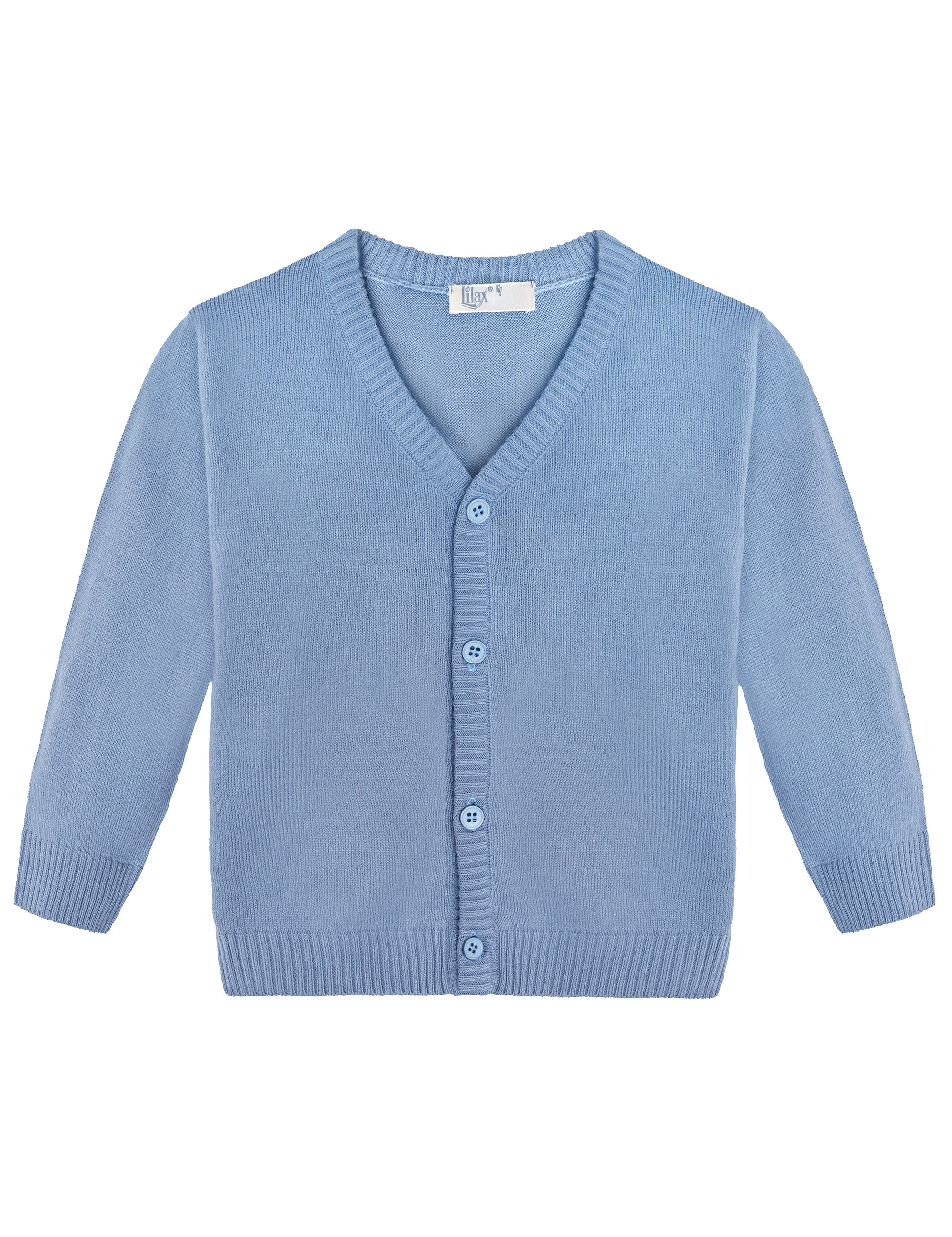 Baby boys v-neck cardigan sweater with ribbed edges; perfect for baby boy clothes & christmas gift ideas  