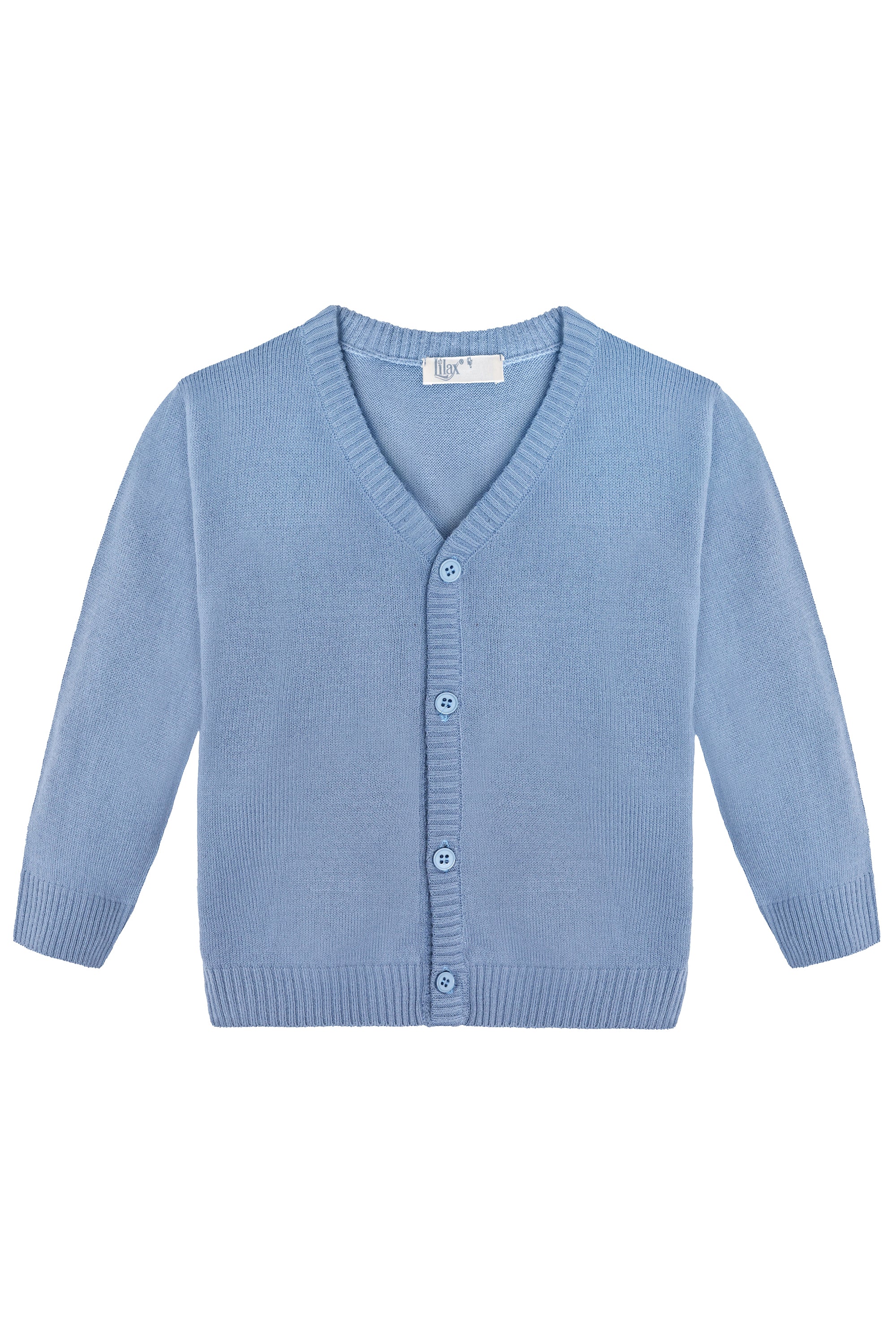 Baby boys v-neck cardigan sweater with ribbed edges; perfect for baby boy clothes & christmas gift ideas