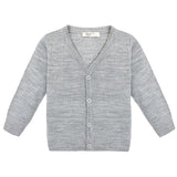 V-Neck Cardigan Sweater for Boys - Featuring Button Closure, Toddler to Youth