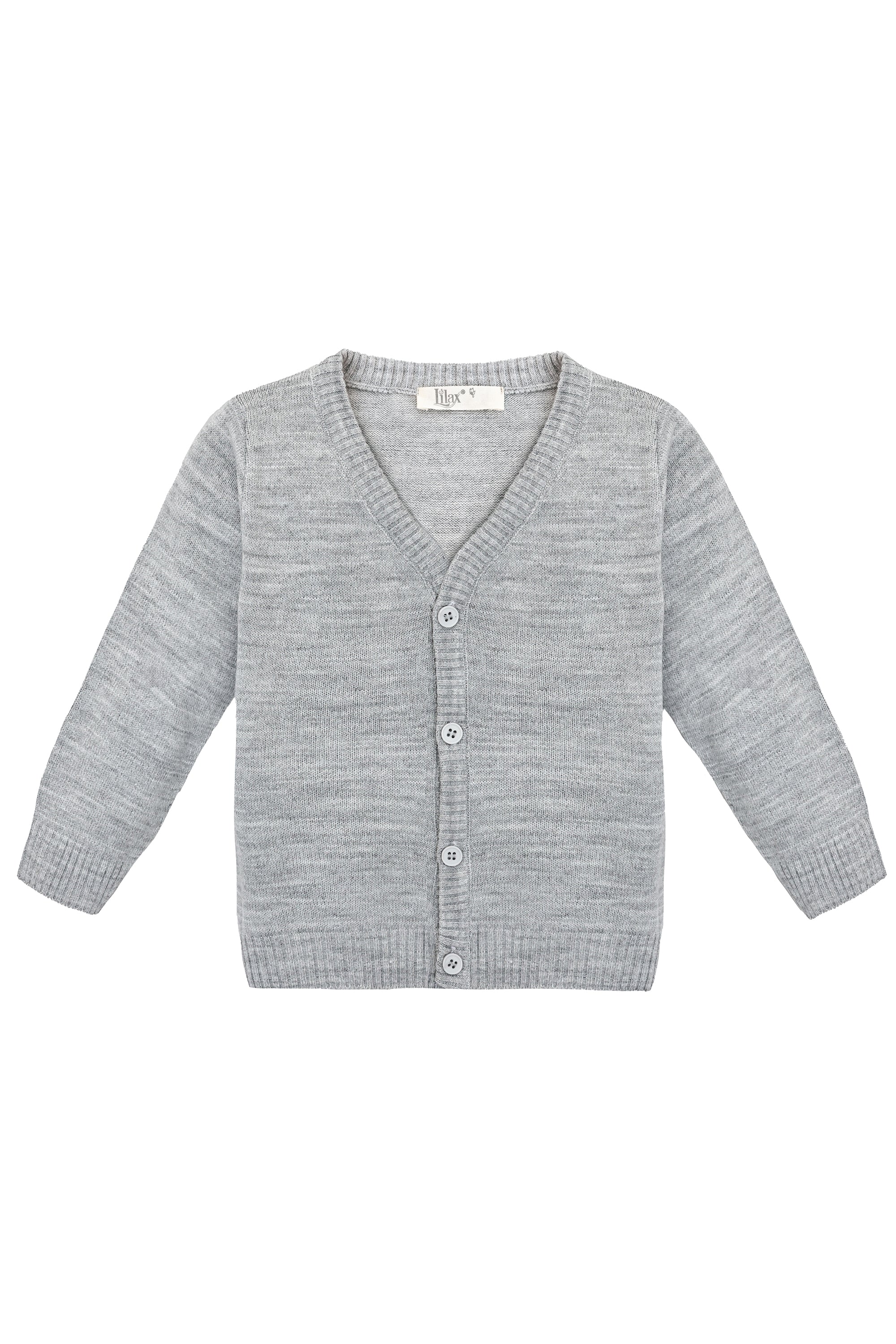 V-Neck Cardigan Sweater for Boys - Featuring Button Closure, Toddler to Youth