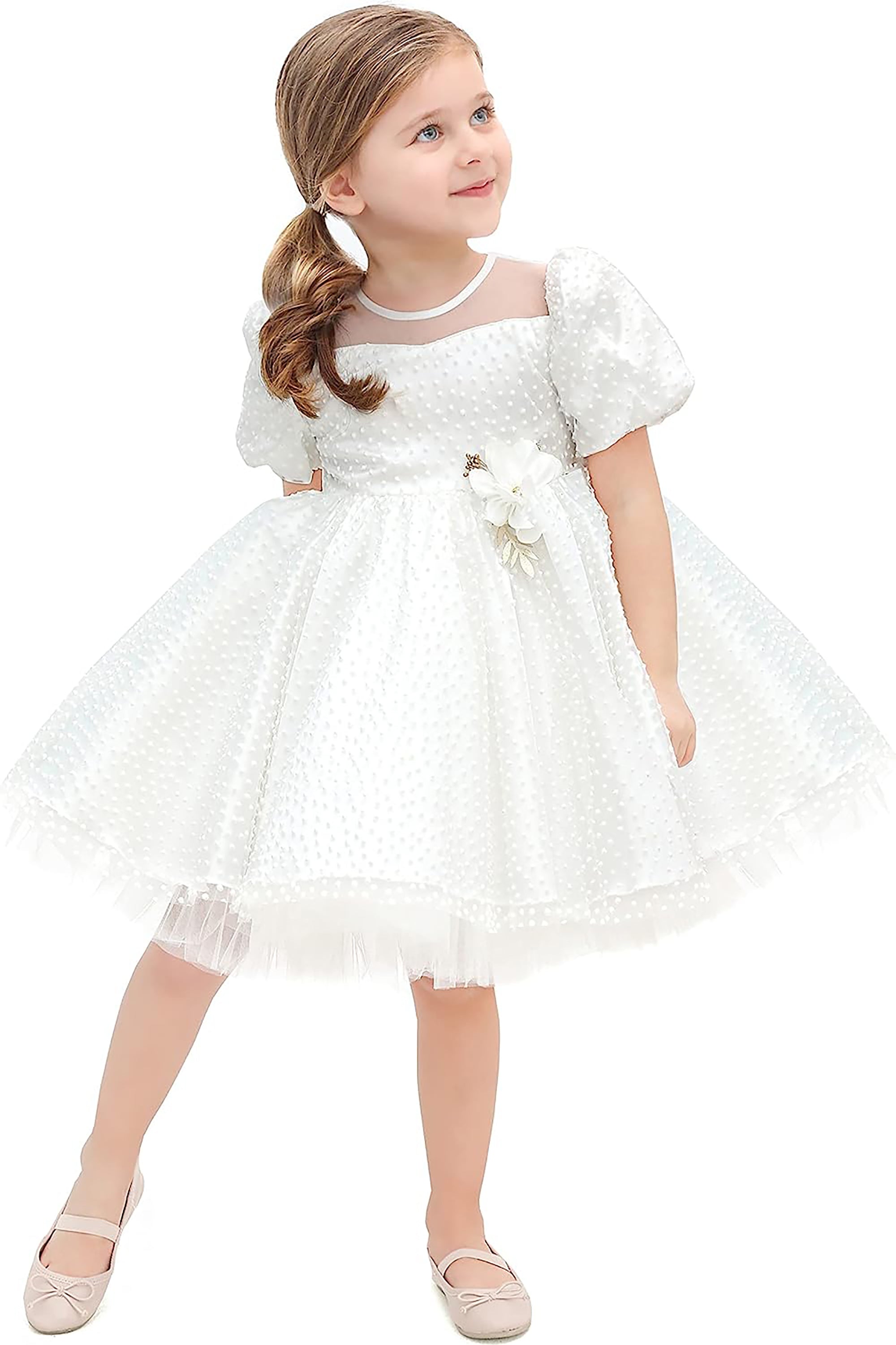 Little Girl's Sparkly Tulle Dress, Elegant Princess Dress LILAX