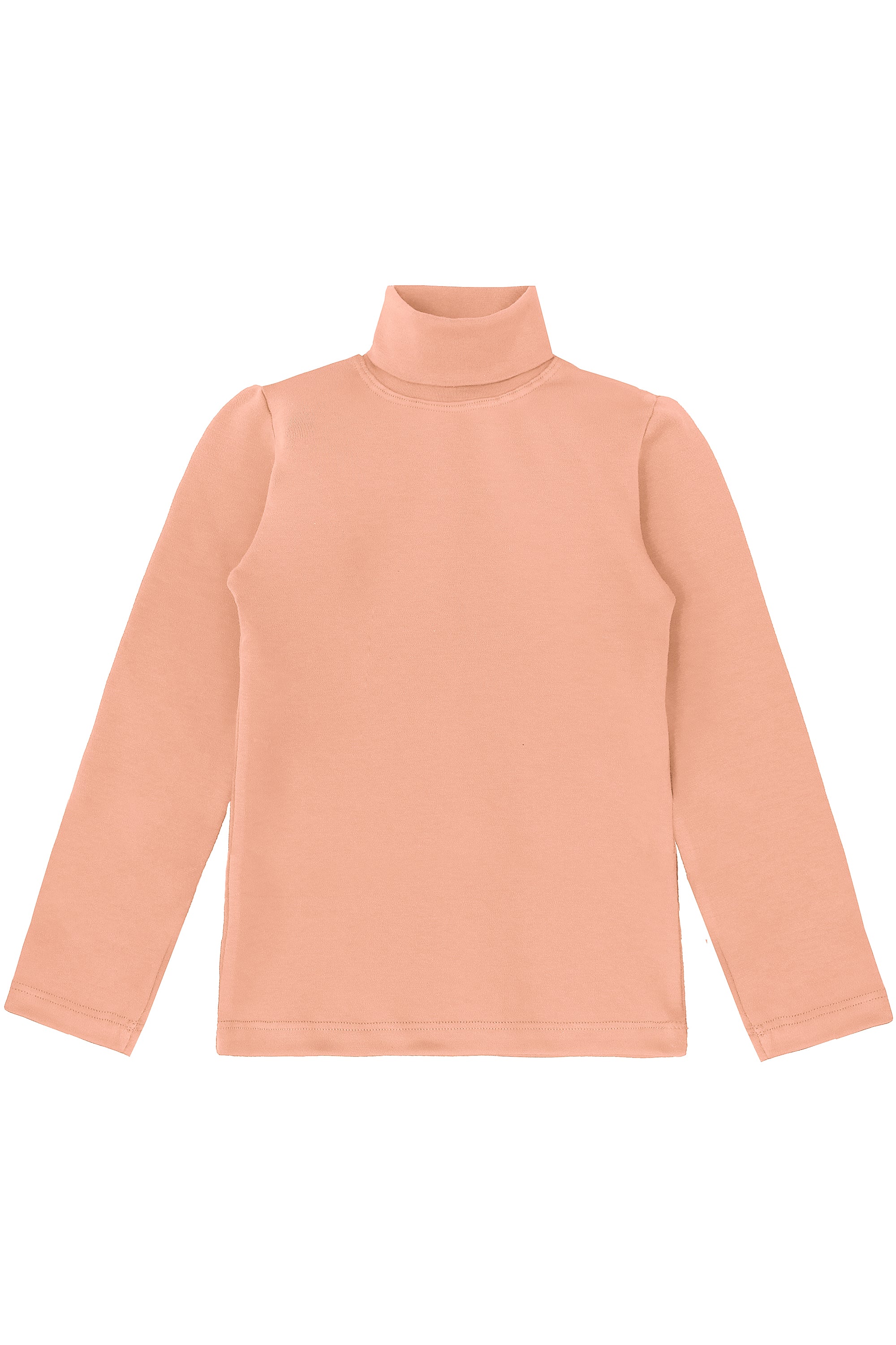 Girls' Solid Cotton Shirt Basic Long Sleeve Turtleneck T-Shirt / 5 to 8 Years LILAX