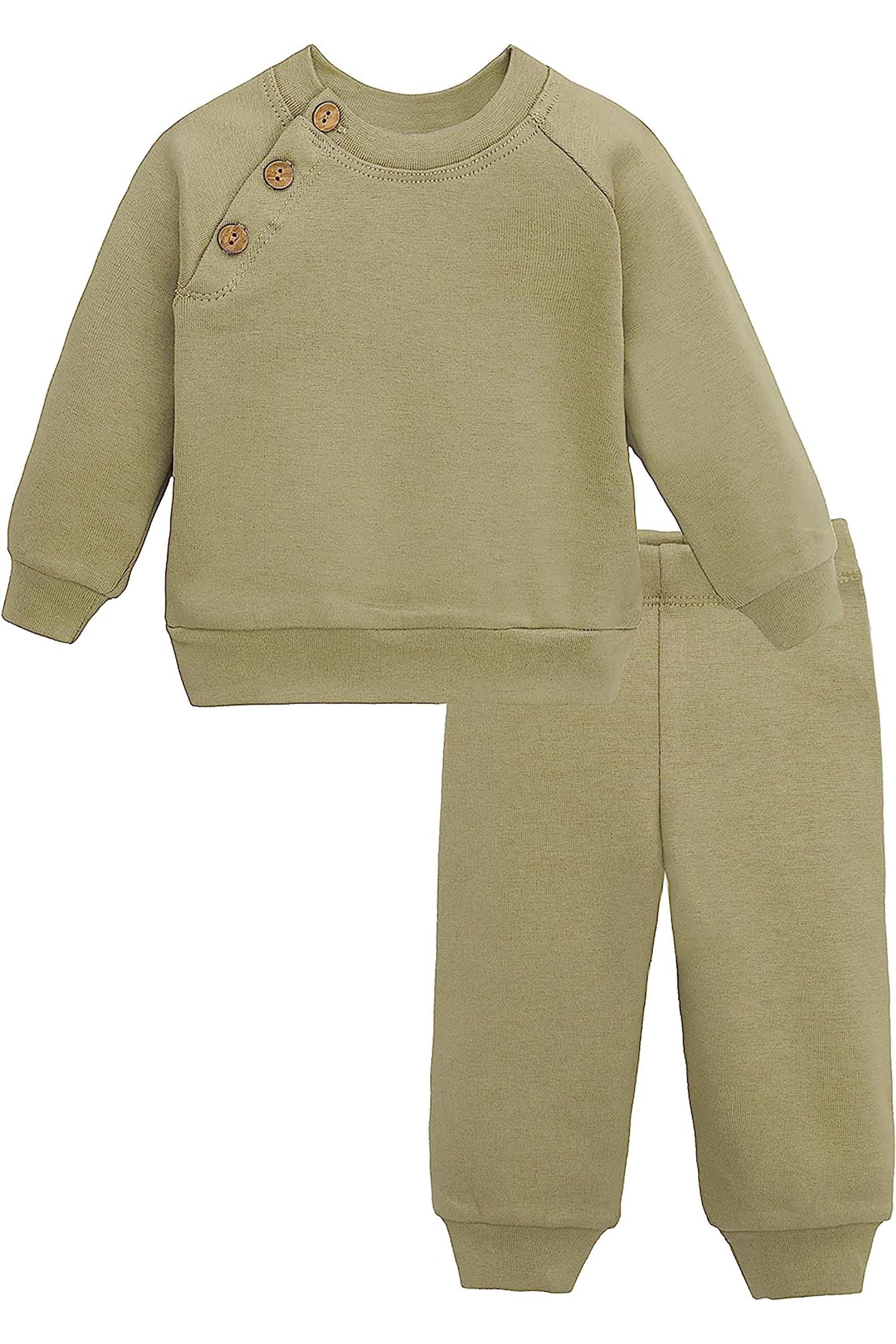 Baby Boys' Comfy Pant Set - 95% Cotton 5% Spandex Sweatshirt & Sweatpants LILAX