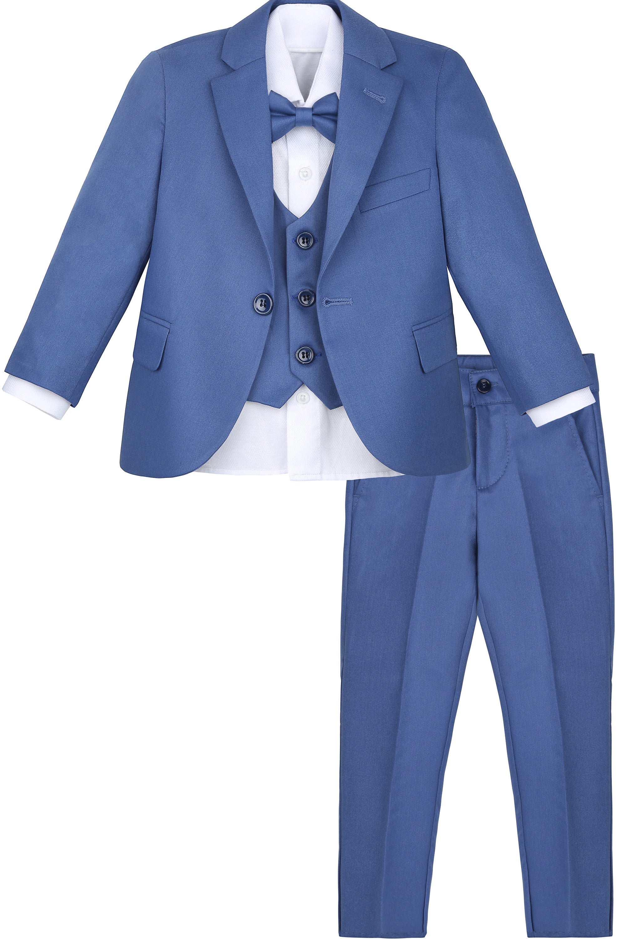 Boys Formal Suit Dresswear 5 Piece Suit Set LILAX