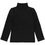 Girls' Solid Cotton Shirt Basic Long Sleeve Turtleneck T-Shirt / 5 to 8 Years LILAX