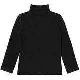 Girls' Solid Cotton Shirt Basic Long Sleeve Turtleneck T-Shirt / 5 to 8 Years LILAX