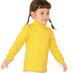 Girls' Solid Cotton Shirt Basic Long Sleeve Turtleneck T-Shirt / 5 to 8 Years LILAX