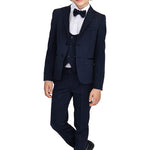 Little & Youth Boys Suit Set - Formal Jacket, Vest, Pants, Shirt, and Matching Bowtie - 5 Piece Ensemble LILAX