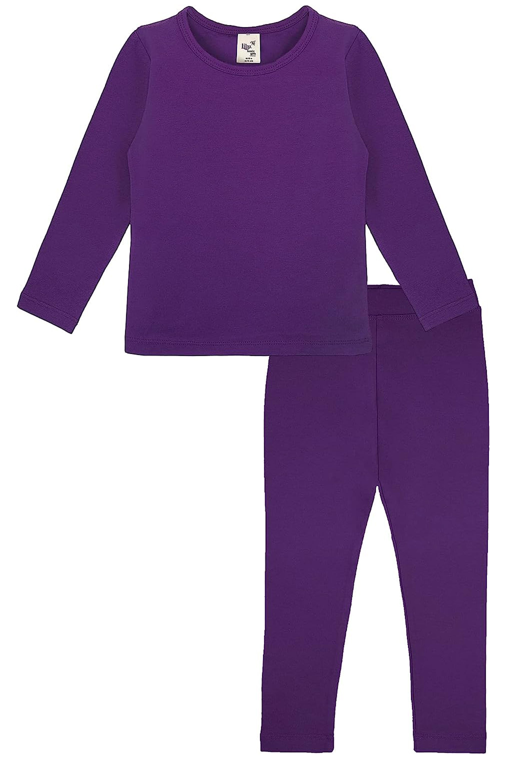 Long Sleeve Shirts and Leggings Set 10-12 Years lilax