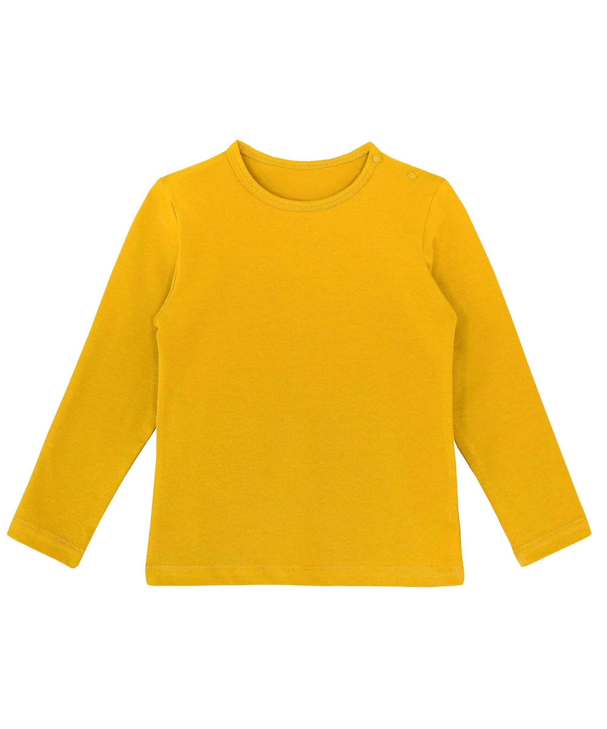 Girls cotton basic solid crewneck long sleeve t-shirt; perfect for baby girl clothes & christmas gift ideas