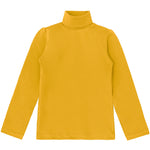 Girls' Solid Cotton Shirt Basic Long Sleeve Turtleneck T-Shirt / 9 to 12 Years LILAX