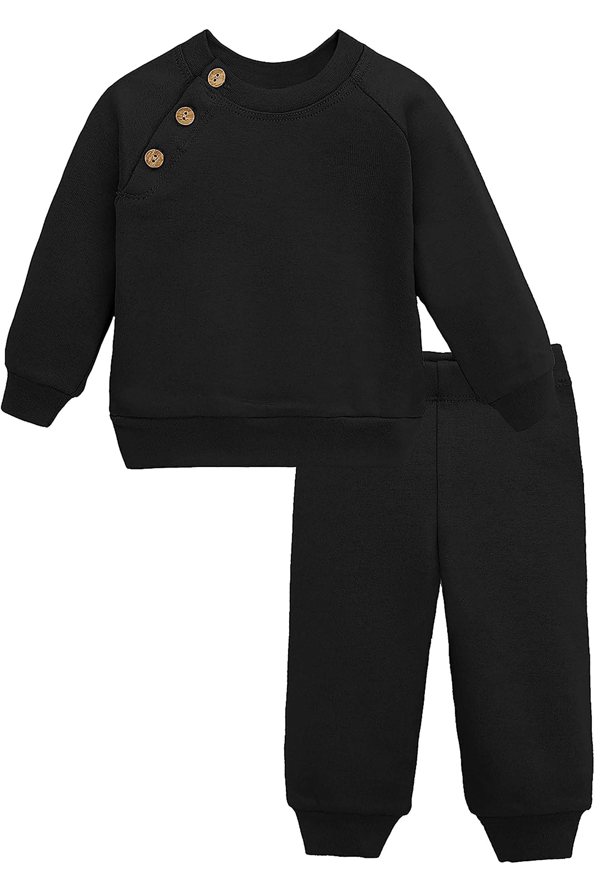 2-piece Toddler Boy Stripe Turtleneck Sweatshirt and Black Pants Set