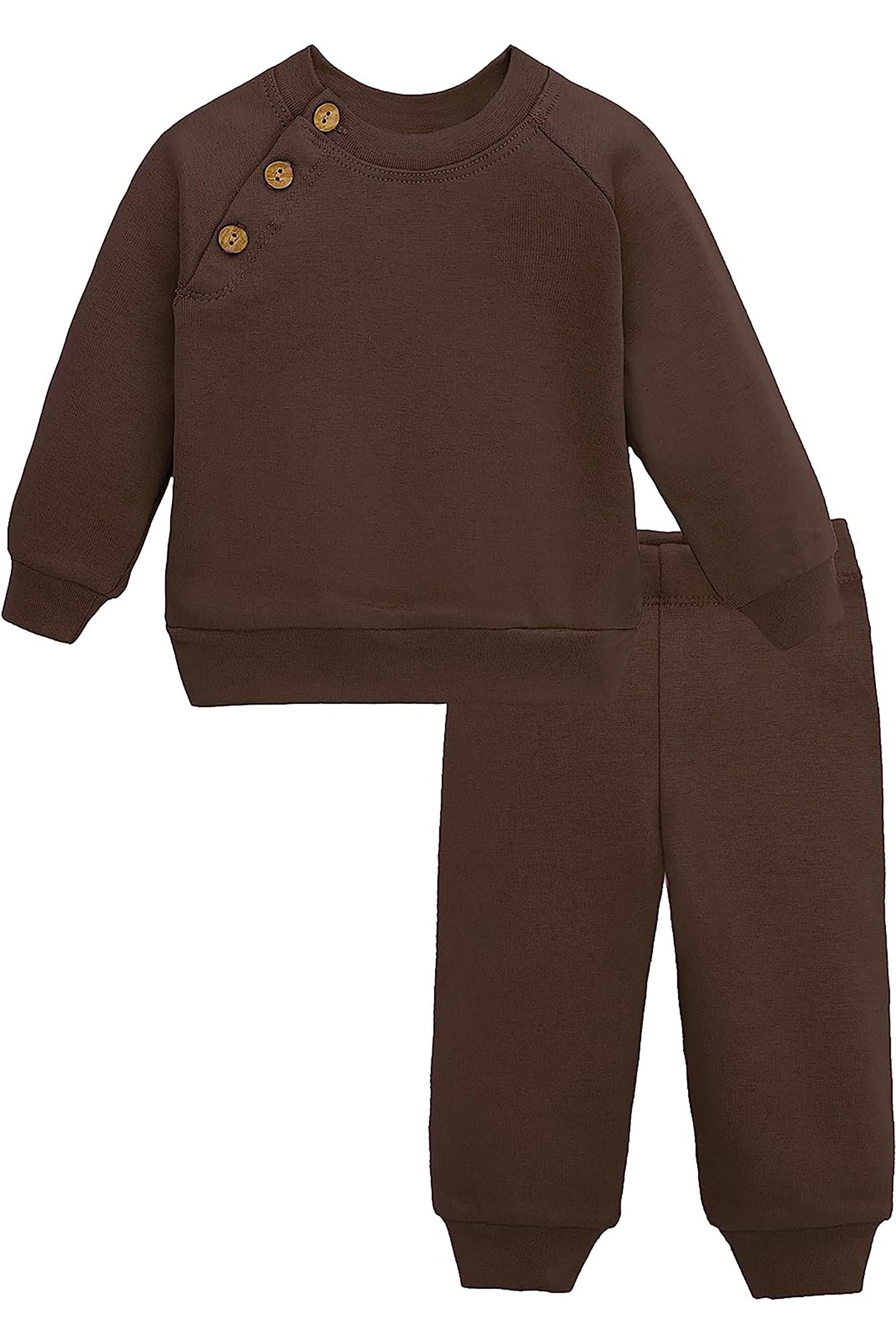 Baby Boys' Comfy Pant Set - 95% Cotton 5% Spandex Sweatshirt & Sweatpants LILAX