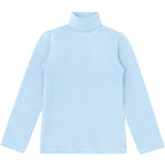 Girls' Solid Cotton Shirt Basic Long Sleeve Turtleneck T-Shirt / 5 to 8 Years LILAX