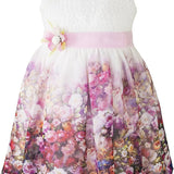 Little Girls' Floral Sleeveless Dress - Cotton Lining Sundress LILAX