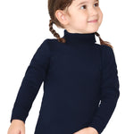 Girls' Solid Cotton Shirt Basic Long Sleeve Turtleneck T-Shirt / 5 to 8 Years LILAX