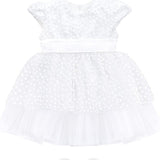 Baby Girls' Sparkly Tulle Dress, Glitter Polka Dots Princess Gown with Matching Headband and Shoes LILAX