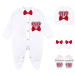 Gift Set for Newborn Baby Boy with Crown Jewels Layette 4 Piece LILAX