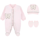 Jeweled Crown Layette Gift Set for Baby Girls: 3 Pieces LILAX