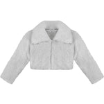 Little Girls' Faux Fur Jacket -  Button Closure Cozy Bolero Shrug LILAX