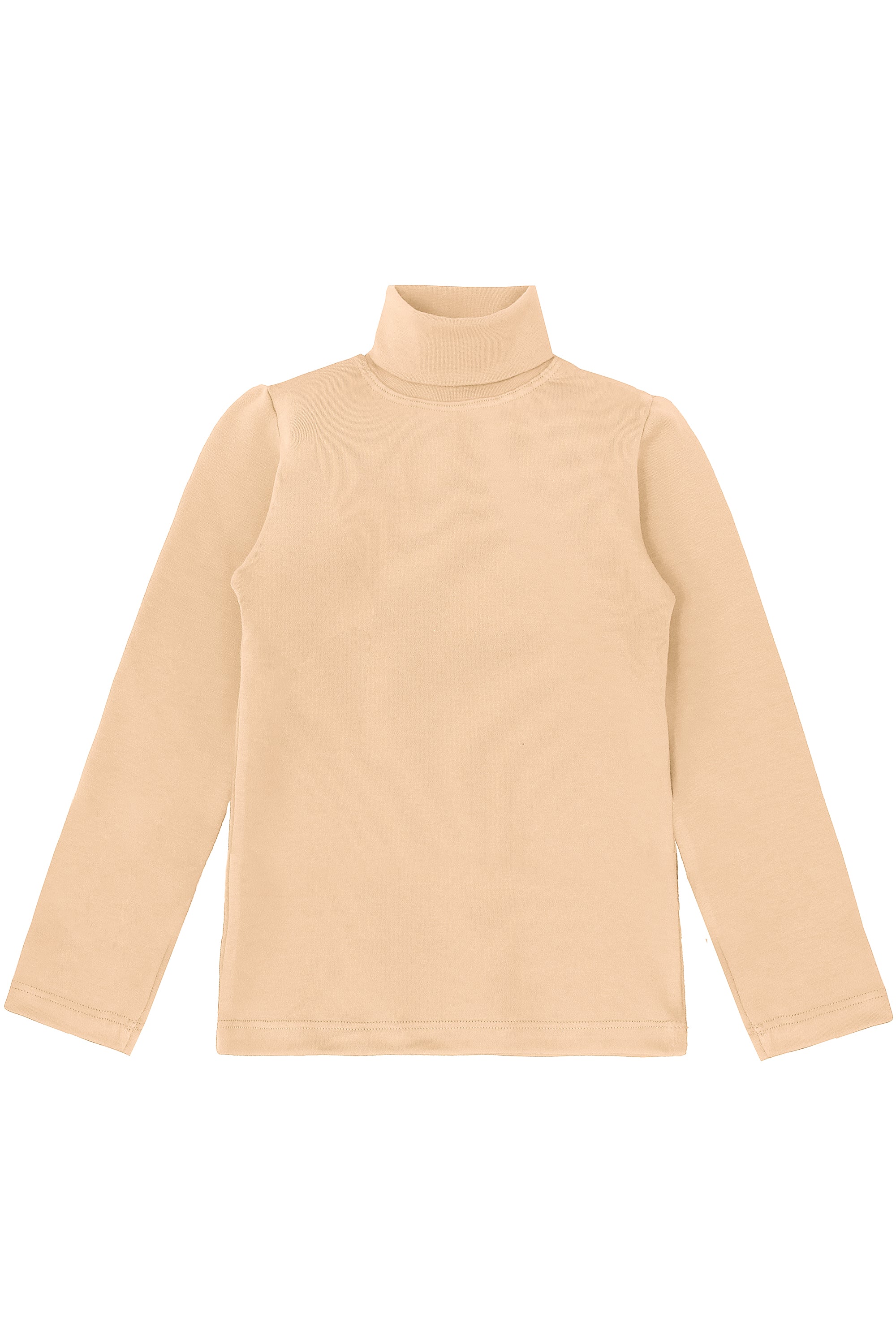 Girls' Solid Cotton Shirt Basic Long Sleeve Turtleneck T-Shirt / 9 to 12 Years LILAX