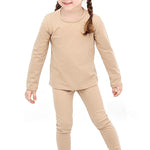 Girls cotton solid basic crewneck t-shirt and leggings set; perfect for baby girl clothes & christmas gift ideas